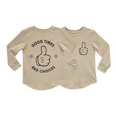 GOOD TIMES BOYS LONG SLEEVE BEIGE
